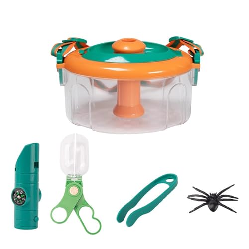 LLTCMYGS Natur Insektenbeobachtungsset Spielzeug, Montessori Wissenschaftliches Experiment Insektenfangwerkzeuge,Orange Green von LLTCMYGS