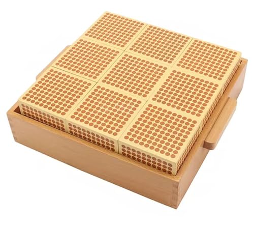 LLTCMYGS Neun 1000-Punkte-Mathe-Quadrat-Holz-Lehrmittel, Montessori-Kinderspielzeug für die Früherziehung,with pallets LLTCMYGS Neun 1000-Punkte-Mathe-Quadrat-Holz-Lehrmittel, Montessori-Kinderspielzeug für die Früherziehung,with pallets von LLTCMYGS