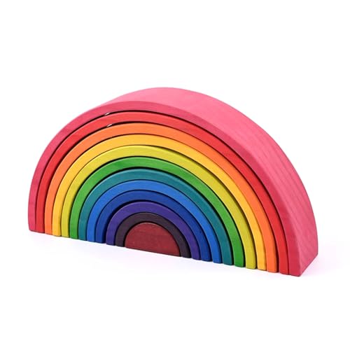 LLTCMYGS Regenbogenbrücke Bausteinspielzeug, Bausteinspielzeug für Kinder im Vorschulalter, Hand-Auge-Koordinationstraining von LLTCMYGS