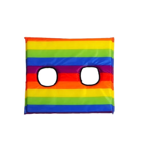 LLTCMYGS Zwei-Loch-Schaumstoffkissen Sensorische Trainingsgeräte, Trainingsrequisiten für Outdoor-Spiele für Kinder,Rainbow von LLTCMYGS