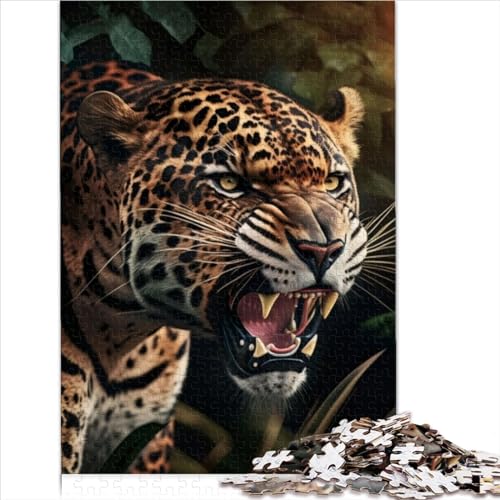 Jaguar Puzzle 500 Teile für Erwachsene Puzzle für Erwachsene Puzzle aus Holz Puzzle für Erwachsene Erwachsene 500 Teile (52 x 38 cm) von LLUCH