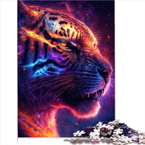 Mystic Tiger Nebula Puzzle 500 Teile für Erwachsene Erwachsene und Puzzle Holzpuzzles Schwierige schwere Puzzles 500 Teile (52x38cm) von LLUCH