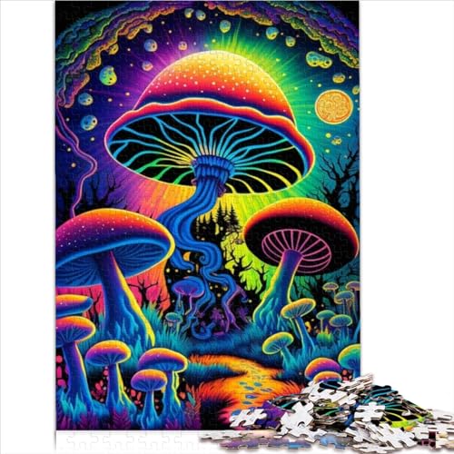 Puzzle für Erwachsene 300 Teile psychedelische Pilze Erwachsene und Holzpuzzle für Kinder ab 12 Jahren 300 Teile (40 x 28 cm) von LLUCH
