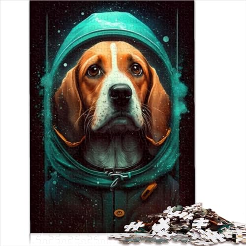 Puzzles 500 teiliges Puzzle für Erwachsene Beagle Hund Puzzle Spielzeug geeignet für Erwachsene ab 12 Jahren 500 Teile (52 x 38 cm) von LLUCH