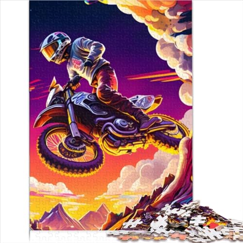Puzzles Motorcross Freestyle 500 Teile Holzpuzzles Kunstpuzzles für Erwachsene Holzpuzzle für Erwachsene Familien oder Puzzle 500 Teile (52 x 38 cm) von LLUCH