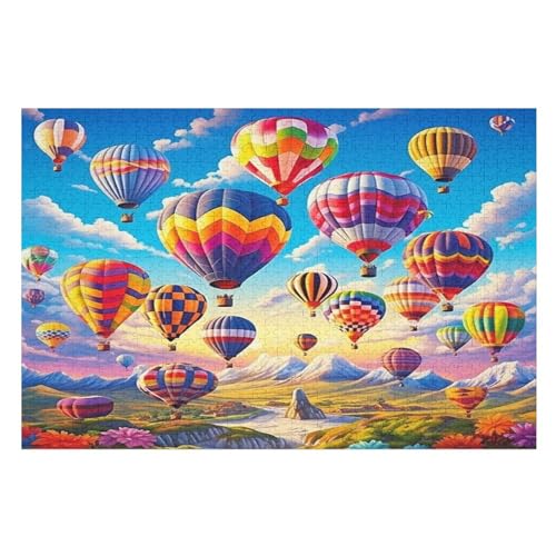1000 Teile Puzzle Für Jungen Und Mädchen, Standard-Puzzles Heißluftballon, Familienspiele, （75×50cm） von LLXXHH