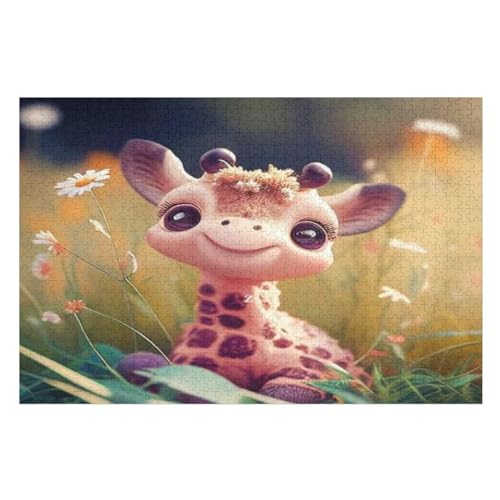 1000-teiliges Puzzle Für Erwachsene, Hirsch -Puzzles, Dekompressionsspiel, Spielzeugpuzzles, Geburtstagsgeschenke （75×50cm） von LLXXHH