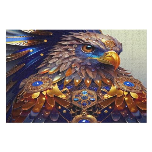 Adler Holzpuzzle - 1000 Teiliges Jigsaw Knobelspiel - Puzzle Für Erwachsene & Kinder - Outdoor & Reisespielzeug （75×50cm） von LLXXHH