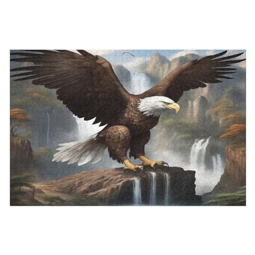 Adler-Puzzlespiel Aus Holz, 1000 Puzzleteile, Puzzle Für Teenager Und Erwachsene, Kreatives Spielzeug, Puzzles, （75×50cm） von LLXXHH
