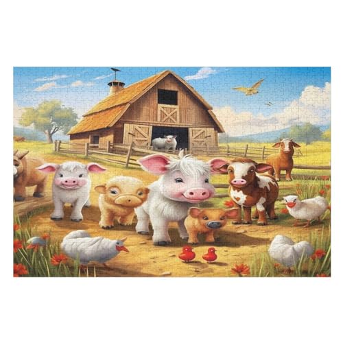 Afrikanische Tiere 1000 Teile Puzzles Für Erwachsene, Impossible Puzzle, Geschicklichkeitsspiel Für Die Ganze Familie, Kinder Holzpuzzle （75×50cm） von LLXXHH