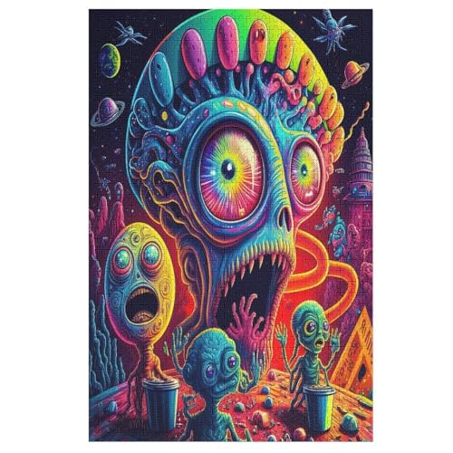 Alien-Monster Holzpuzzle - Puzzle Für Erwachsene, 1000-teilige Puzzles Für Teenager Und Kinder, Herausfordernde Spiele 78×53cm Alien-Monster Holzpuzzle - Puzzle Für Erwachsene, 1000-teilige Puzzles Für Teenager Und Kinder, Herausfordernde Spiele 78×53cm von LLXXHH