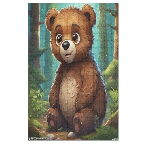 Bär -Puzzle, 1000 Teile,Holzpuzzle Für Erwachsene Kinder, Lustiges Spielzeug, Denkspiel, Bildungsspiel, 78×53cm Bär -Puzzle, 1000 Teile,Holzpuzzle Für Erwachsene Kinder, Lustiges Spielzeug, Denkspiel, Bildungsspiel, 78×53cm von LLXXHH
