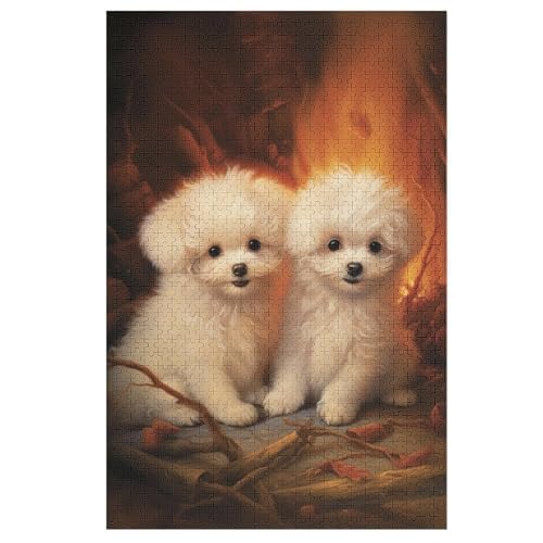Bichon Frisés 1000 Teile Premium-Puzzles Für Erwachsene Kinder- Holzpuzzles Spaß Und Lernspiele - Perfekte Puzzle-Geschenke 78×53cm Bichon Frisés 1000 Teile Premium-Puzzles Für Erwachsene Kinder- Holzpuzzles Spaß Und Lernspiele - Perfekte Puzzle-Geschenke 78×53cm von LLXXHH