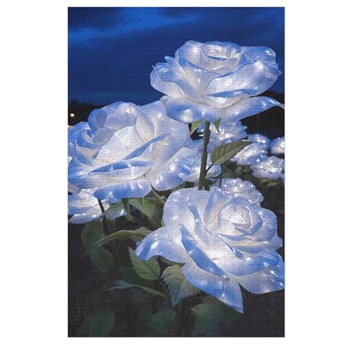 Blume Holzpuzzle - 1000 Teiliges Jigsaw Knobelspiel - Puzzle Für Erwachsene & Kinder - Outdoor & Reisespielzeug 78×53cm von LLXXHH