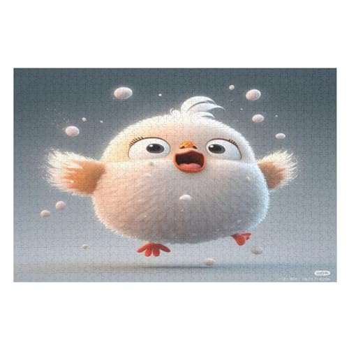 Chick Puzzle 1000 Teile, Holzpuzzle Herausforderndes Geschicklichkeitsspiel Für Die Ganze Familie, Kinder Erwachsenenpuzzle Ab 12 Jahren （75×50cm） von LLXXHH