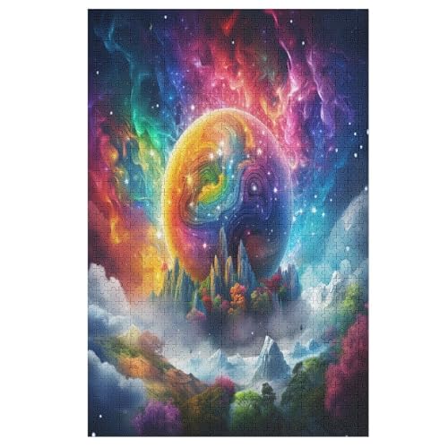 Color Planet 1000 Teile Puzzles Für Erwachsene, Impossible Puzzle, Geschicklichkeitsspiel Für Die Ganze Familie, Kinder Holzpuzzle 78×53cm Color Planet 1000 Teile Puzzles Für Erwachsene, Impossible Puzzle, Geschicklichkeitsspiel Für Die Ganze Familie, Kinder Holzpuzzle 78×53cm von LLXXHH