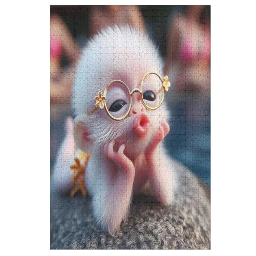 Cute AFFE 1000 Teile Puzzles Für Erwachsene,Holzpuzzle - Verringerter Druck Schwieriges Unmögliche Puzzle Für 12+ Kinder 78×53cm Cute AFFE 1000 Teile Puzzles Für Erwachsene,Holzpuzzle - Verringerter Druck Schwieriges Unmögliche Puzzle Für 12+ Kinder 78×53cm von LLXXHH