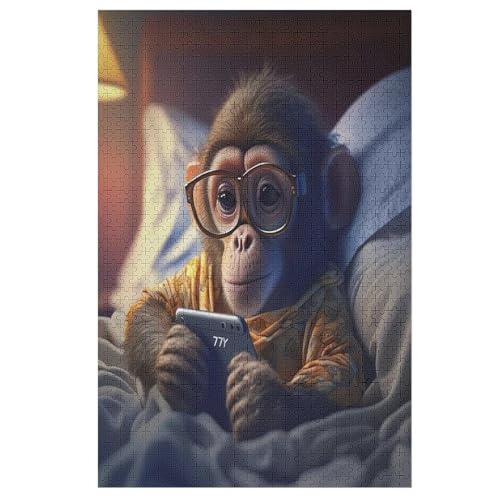 Cute AFFE-Puzzlespiel Aus Holz, 1000 Puzzleteile, Puzzle Für Teenager Und Erwachsene, Kreatives Spielzeug, Puzzles, 78×53cm Cute AFFE-Puzzlespiel Aus Holz, 1000 Puzzleteile, Puzzle Für Teenager Und Erwachsene, Kreatives Spielzeug, Puzzles, 78×53cm von LLXXHH