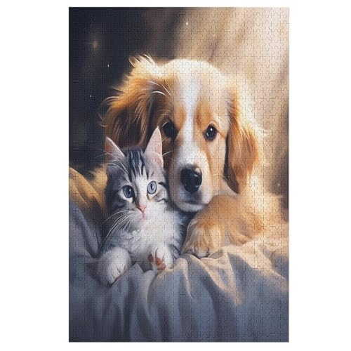 Cute Hund 1000 Teile Puzzles Für Erwachsene, Impossible Puzzle, Geschicklichkeitsspiel Für Die Ganze Familie, Kinder Holzpuzzle 78×53cm Cute Hund 1000 Teile Puzzles Für Erwachsene, Impossible Puzzle, Geschicklichkeitsspiel Für Die Ganze Familie, Kinder Holzpuzzle 78×53cm von LLXXHH