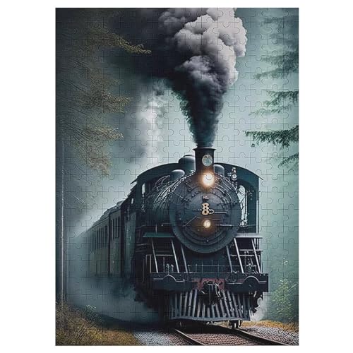 Dampfzug Holzpuzzle 300 Teile,Puzzles Für Erwachsene, Impossible Puzzle, Kinder Legespiel 42×30cm Dampfzug Holzpuzzle 300 Teile,Puzzles Für Erwachsene, Impossible Puzzle, Kinder Legespiel 42×30cm von LLXXHH