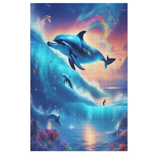 Delphin 1000 Teile Puzzles, Wood Craft, Hochwertiges Modernes Puzzle, DIY, Für Erwachsene Und Kinder Ab 12 Jahren, 78×53cm Delphin 1000 Teile Puzzles, Wood Craft, Hochwertiges Modernes Puzzle, DIY, Für Erwachsene Und Kinder Ab 12 Jahren, 78×53cm von LLXXHH