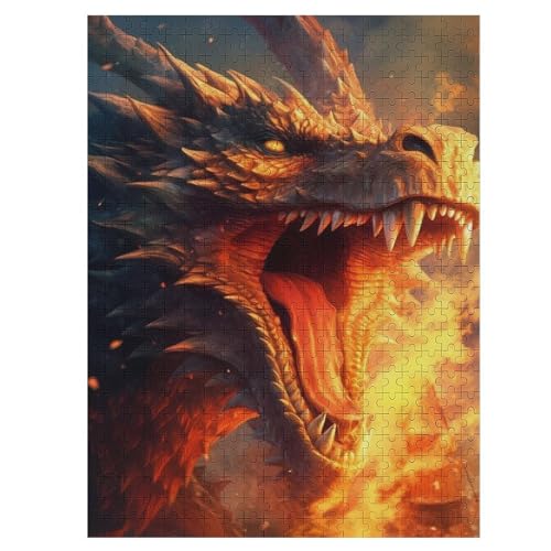 Drache Puzzle Für Erwachsene,500-teiliges Puzzles, Für Erwachsene Und Kinder,Holzpuzzle,Lernspielzeug, 55×41cm Drache Puzzle Für Erwachsene,500-teiliges Puzzles, Für Erwachsene Und Kinder,Holzpuzzle,Lernspielzeug, 55×41cm von LLXXHH