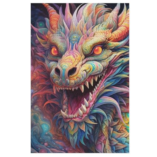 Drache Puzzle Für Erwachsene 1000 Teile Premium Recyceltes Brett Zum Lernen, Lernspielzeug, Familienspiele Kinder Holzpuzzle 78×53cm Drache Puzzle Für Erwachsene 1000 Teile Premium Recyceltes Brett Zum Lernen, Lernspielzeug, Familienspiele Kinder Holzpuzzle 78×53cm von LLXXHH