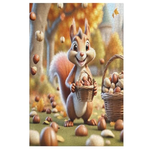 Eichhörnchen Puzzle, Puzzles Für Erwachsene Kinder, 1000 Teile Holzpuzzle, Für Jugendliche Herausforderungsspielzeug 78×53cm Eichhörnchen Puzzle, Puzzles Für Erwachsene Kinder, 1000 Teile Holzpuzzle, Für Jugendliche Herausforderungsspielzeug 78×53cm von LLXXHH
