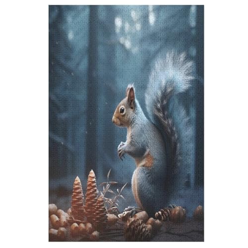 Eichhörnchen Puzzle Für Erwachsene 1000 Teile Premium Recyceltes Brett Zum Lernen, Lernspielzeug, Familienspiele Kinder Holzpuzzle 78×53cm Eichhörnchen Puzzle Für Erwachsene 1000 Teile Premium Recyceltes Brett Zum Lernen, Lernspielzeug, Familienspiele Kinder Holzpuzzle 78×53cm von LLXXHH