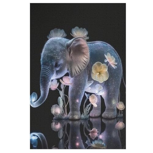 Elefant 1000 Teile Puzzles Für Erwachsene, Impossible Puzzle, Geschicklichkeitsspiel Für Die Ganze Familie, Kinder Holzpuzzle 78×53cm Elefant 1000 Teile Puzzles Für Erwachsene, Impossible Puzzle, Geschicklichkeitsspiel Für Die Ganze Familie, Kinder Holzpuzzle 78×53cm von LLXXHH