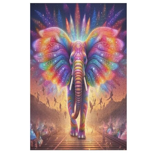 Elefant -Puzzle, 1000 Teile,Holzpuzzle Für Erwachsene Kinder, Lustiges Spielzeug, Denkspiel, Bildungsspiel, 78×53cm Elefant -Puzzle, 1000 Teile,Holzpuzzle Für Erwachsene Kinder, Lustiges Spielzeug, Denkspiel, Bildungsspiel, 78×53cm von LLXXHH