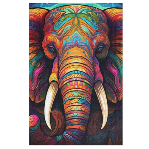 Elephant -Puzzle, 1000 Teile,Holzpuzzle Für Erwachsene Kinder, Lustiges Spielzeug, Denkspiel, Bildungsspiel, 78×53cm Elephant -Puzzle, 1000 Teile,Holzpuzzle Für Erwachsene Kinder, Lustiges Spielzeug, Denkspiel, Bildungsspiel, 78×53cm von LLXXHH