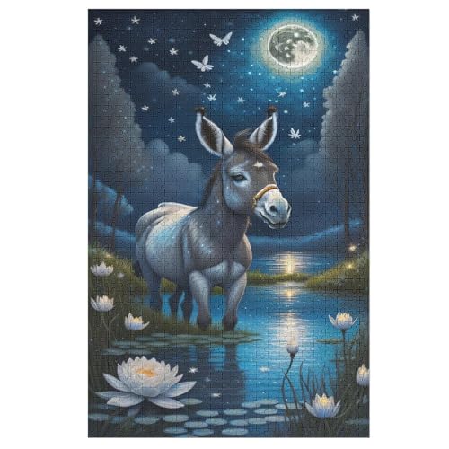 Esel Puzzle 1000 Teile, Holzpuzzle Herausforderndes Geschicklichkeitsspiel Für Die Ganze Familie, Kinder Erwachsenenpuzzle Ab 12 Jahren 78×53cm Esel Puzzle 1000 Teile, Holzpuzzle Herausforderndes Geschicklichkeitsspiel Für Die Ganze Familie, Kinder Erwachsenenpuzzle Ab 12 Jahren 78×53cm von LLXXHH