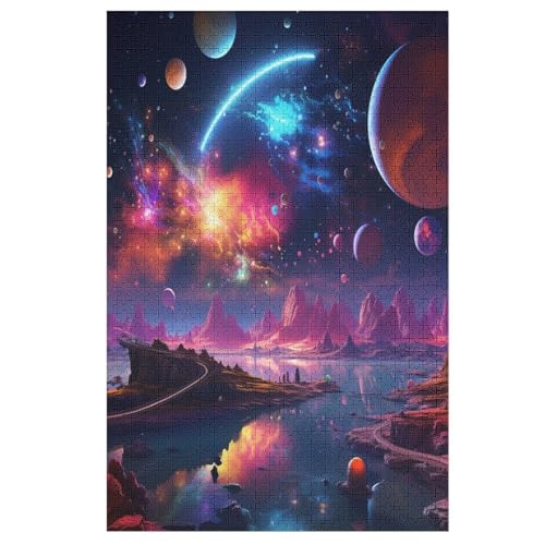 Farbenfrohes Universum 1000 Teile Premium-Puzzles Für Erwachsene Kinder- Holzpuzzles Spaß Und Lernspiele - Perfekte Puzzle-Geschenke 78×53cm Farbenfrohes Universum 1000 Teile Premium-Puzzles Für Erwachsene Kinder- Holzpuzzles Spaß Und Lernspiele - Perfekte Puzzle-Geschenke 78×53cm von LLXXHH