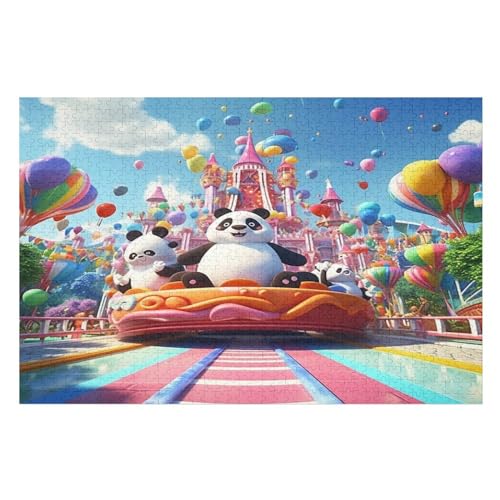 Freizeitparks 1000 Teile Puzzles Für Erwachsene, Impossible Puzzle, Geschicklichkeitsspiel Für Die Ganze Familie, Kinder Holzpuzzle （75×50cm） von LLXXHH