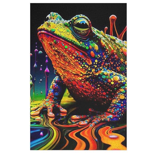 Frosch Holzpuzzle 1000 Teile, Knobelspiele Für Erwachsene, Teenager, Puzzles Unmögliche - Kinder Puzzle Zimmer Deko 78×53cm Frosch Holzpuzzle 1000 Teile, Knobelspiele Für Erwachsene, Teenager, Puzzles Unmögliche - Kinder Puzzle Zimmer Deko 78×53cm von LLXXHH
