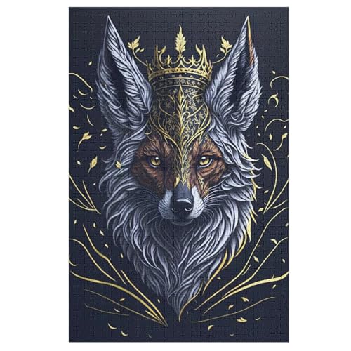 Fuchs Holzpuzzle 1000 Teile Klassische Puzzles Erwachsene Kinder Puzzle DIY Kit Holzspielzeug Einzigartiges Geschenk 78×53cm von LLXXHH