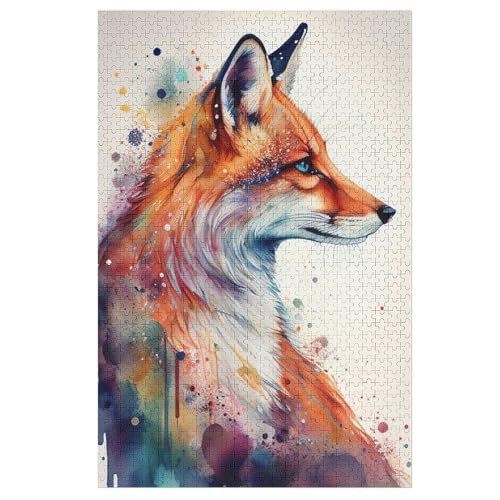 Fuchs -Puzzle, 1000 Teile,Holzpuzzle Für Erwachsene Kinder, Lustiges Spielzeug, Denkspiel, Bildungsspiel, 78×53cm von LLXXHH