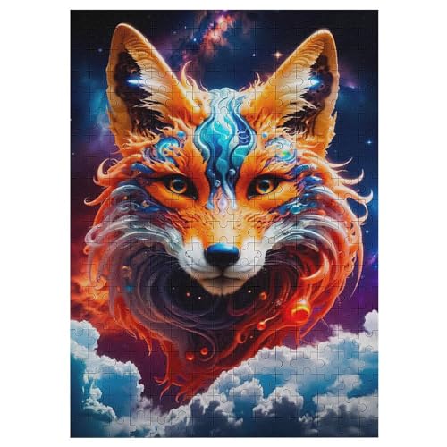 Fuchs Puzzle Für Erwachsene 300 Teile Premium Recyceltes Brett Zum Lernen, Lernspielzeug, Familienspiele Kinder Holzpuzzle 42×30cm von LLXXHH