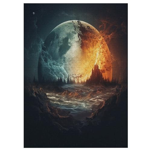 Für Erwachsene 300-Teiliges Fantasielandschaft -Puzzles, Holzbrett-Puzzle, Für Kinder, Geschenke, 42×30cm von LLXXHH