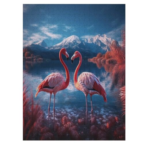 Für Erwachsene 500-Teiliges Tierischer Flamingo -Puzzles, Holzbrett-Puzzle, Für Kinder, Geschenke, 55×41cm Für Erwachsene 500-Teiliges Tierischer Flamingo -Puzzles, Holzbrett-Puzzle, Für Kinder, Geschenke, 55×41cm von LLXXHH