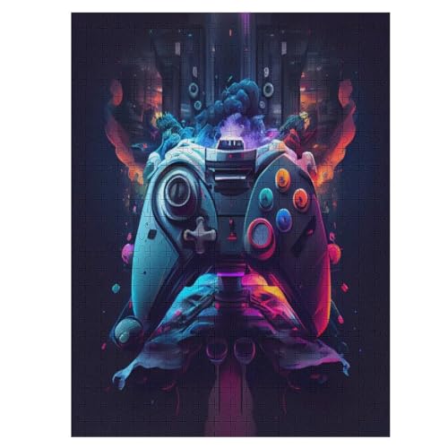 Gaming Neon Gamepad 500 Teile Puzzles Für Erwachsene,Holzpuzzle - Verringerter Druck Unmögliche Puzzle Für Erwachsene 12+ Kinder 55×41cm Gaming Neon Gamepad 500 Teile Puzzles Für Erwachsene,Holzpuzzle - Verringerter Druck Unmögliche Puzzle Für Erwachsene 12+ Kinder 55×41cm von LLXXHH