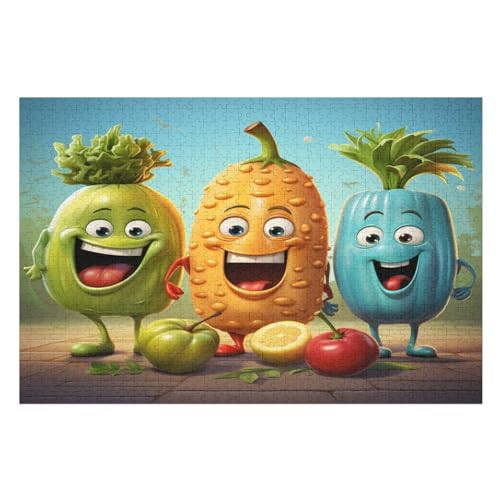 Gemüses Puzzles 1000 Teile Erwachsener Kniffel Spaß Für Die Ganze Familie, Holzpuzzle Kinder Erwachsene, Impossible Puzzle Schwer （75×50cm） von LLXXHH