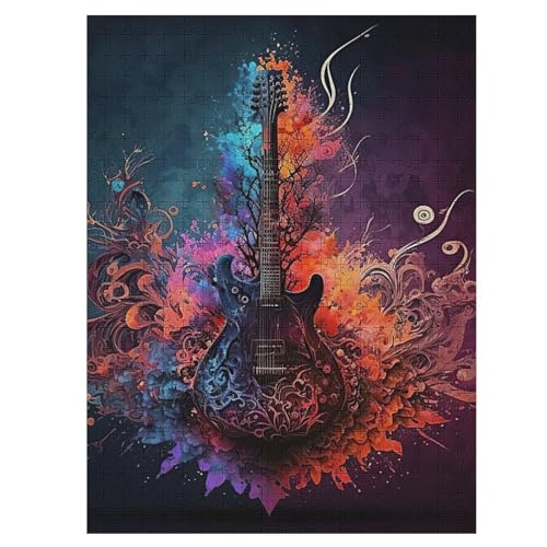 Gitarren Holzpuzzle 500 Teile Klassische Puzzles Erwachsene Kinder Puzzle DIY Kit Holzspielzeug Einzigartiges Geschenk 55×41cm Gitarren Holzpuzzle 500 Teile Klassische Puzzles Erwachsene Kinder Puzzle DIY Kit Holzspielzeug Einzigartiges Geschenk 55×41cm von LLXXHH