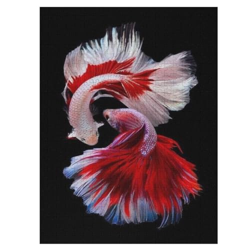 GoldFisch 500 Teile Premium-Puzzles Für Erwachsene Kinder- Holzpuzzles Spaß Und Lernspiele - Perfekte Puzzle-Geschenke 55×41cm von LLXXHH