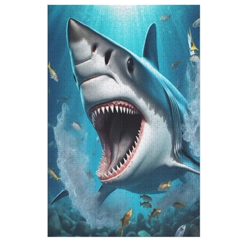 Hai-Puzzlespiel Aus Holz, 1000 Puzzleteile, Puzzle Für Teenager Und Erwachsene, Kreatives Spielzeug, Puzzles, 78×53cm Hai-Puzzlespiel Aus Holz, 1000 Puzzleteile, Puzzle Für Teenager Und Erwachsene, Kreatives Spielzeug, Puzzles, 78×53cm von LLXXHH