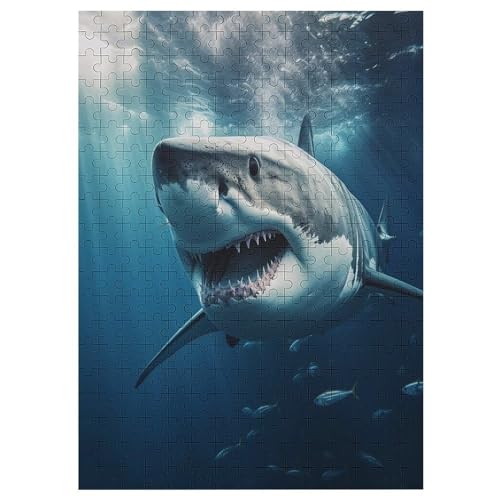Hai-Puzzlespiel Aus Holz, 300 Puzzleteile, Kreatives Puzzle Für Teenager Und Erwachsene, Kreatives Spielzeug, Puzzles, 42×30cm Hai-Puzzlespiel Aus Holz, 300 Puzzleteile, Kreatives Puzzle Für Teenager Und Erwachsene, Kreatives Spielzeug, Puzzles, 42×30cm von LLXXHH