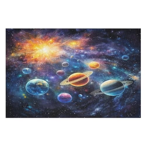 Himmel Puzzles 1000 Teile Erwachsener Kniffel Spaß Für Die Ganze Familie, Holzpuzzle Kinder Erwachsene, Impossible Puzzle Schwer （75×50cm） von LLXXHH