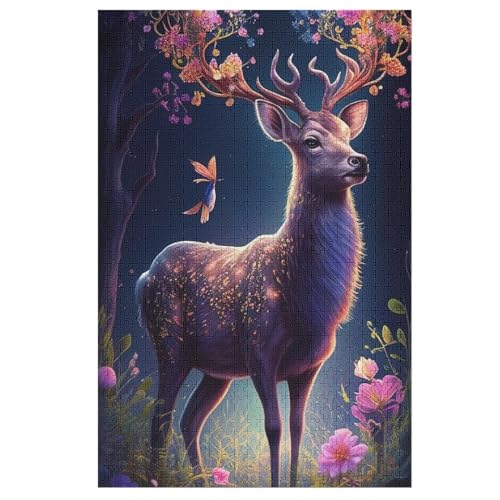 Hirsch -Puzzle, 1000 Teile,Holzpuzzle Für Erwachsene Kinder, Lustiges Spielzeug, Denkspiel, Bildungsspiel, 78×53cm Hirsch -Puzzle, 1000 Teile,Holzpuzzle Für Erwachsene Kinder, Lustiges Spielzeug, Denkspiel, Bildungsspiel, 78×53cm von LLXXHH