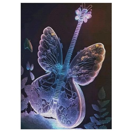 Holzpuzzle 300 Teile, Gitarren Puzzles Erwachsene Und Kinder, Am Besten Für Die Familienspielsammlung 42×30cm von LLXXHH